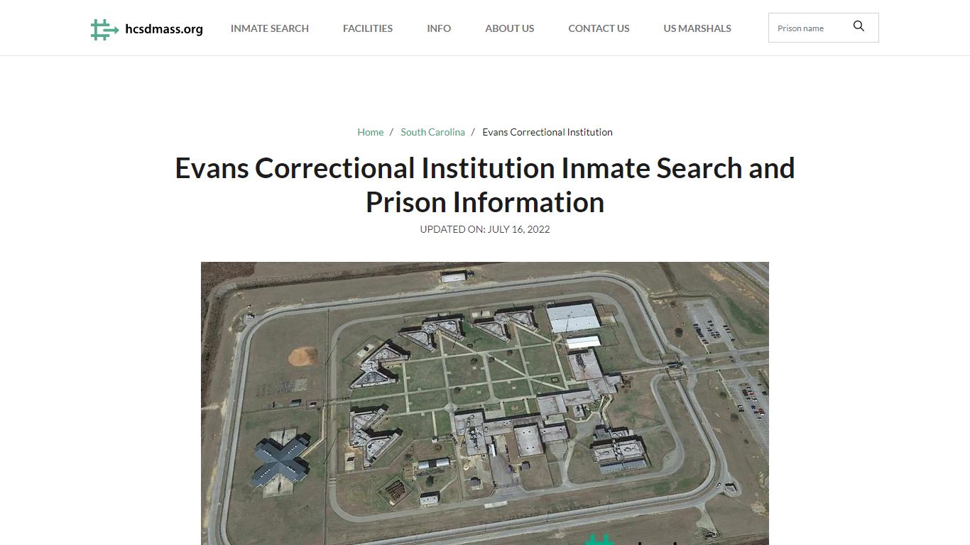 Evans Correctional Institution Inmate Search, Visitation, Phone no ...